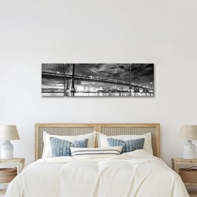 Obraz - Most Benjamina Franklina, Filadelfia, czarno  -biały (170x50 cm)