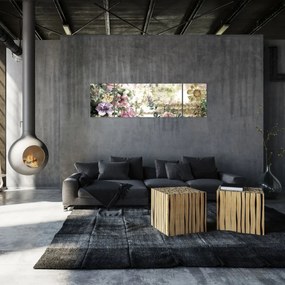 Obraz - Designerskie kwiaty (170x50 cm)