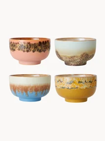 Hand-painted Ceramic Bowls 70's, Set of 4