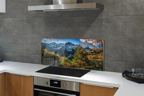Panel szklany do Kuchni Alpejski Krajobraz z Jeziorem