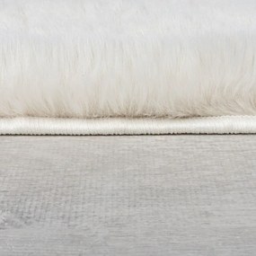 Biała syntetyczna skóra 200x290 cm Ivy Luxury Fur – Flair Rugs