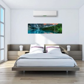 Obraz turkusowego jeziora (170x50 cm)
