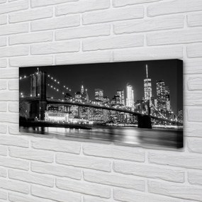 Zdjęcie na płótnie Nocna Panorama Mostu i Miasta