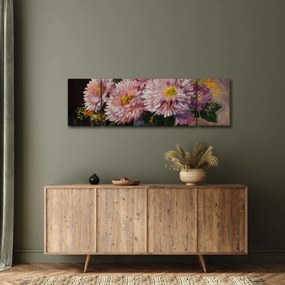 Obraz - Obraz olejny, Kwiaty w wazonie (170x50 cm)