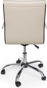 Szarobrązowe krzesło biurowe z imitacji skóry Perth – Yes Everyday