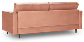 Różowa aksamitna sofa Milo Casa Santo, 219 cm