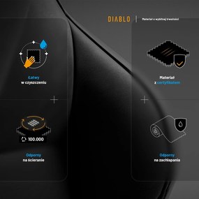 Fotel gamingowy materiałowy Diablo X-One Prime Normal Size, Burned Black