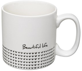 Filiżanki ceramiczne na stojaku LIFE, 240 ml, 4 sztuki