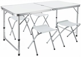 Biały składany zestaw mebli campingowych C9-R79