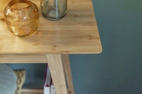 Bambusowa konsola z półką, 80 x 76 x 30 cm, Kona, WENKO