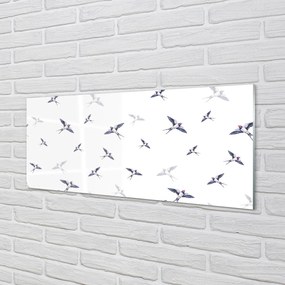 Panel Szklany Romantyczna Wizja Ptaków i Kwiatów