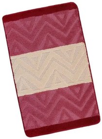 Bellatex Dywanik łazienkowy Bany Chevron burgundy,60 x 100 cm