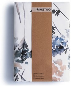 Biała/jasnoniebieska zasłona częściowo zaciemniająca (dimout) 135x250 cm Solkone – Restilo