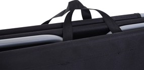 Outsunny Leżak Plażowy Czarny z Regulowanym Oparciem Składany Idealny na Balkon i Taras do 120 kg | Aosom PL