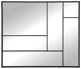 Lustro dekonstrukcyjne, z metalu – 150 × 130 cm (szer. × wys.) – kolor czarny MALDONIA