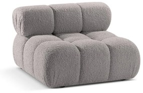 Jasnoszary moduł sofy z materiału bouclé (moduł środkowy) Bellis – Micadoni Home