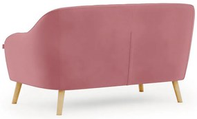 Dwuosobowa sofa w kolorze staro różowym CORANTI VELVET
