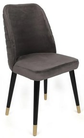 Zestaw krzeseł do jadalni Hugo Anthracite and Black, 4 szt.