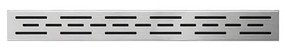 Żlab odpływowy 59,5x2,3 cm stal nierdzewna/srebrny