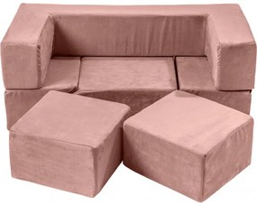 Velvet bricks set multifunkcyjny plac zabaw dla dzieci, różowy - meowbaby®