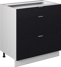 Szafka dolna do kuchni czarne paski 80x51.6x82 fame-line