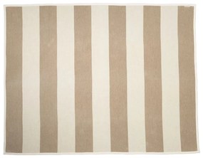 Beżowo-kremowy koc z mieszanki wełny 140x180 cm Bob Mud Vanilla – Pappelina
