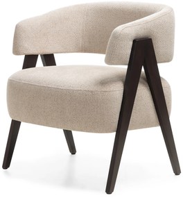Beżowy designerski fotel MIZU