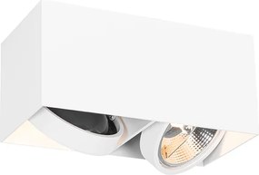 Designerski reflektor z prostokątnym AR111 2-światłowy - Box