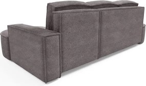 Narożnik MOLLY Prawostronny z funkcją spania, wolnostojący tkanina ABRIAMO 07 Szary