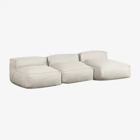 Sofa Modułowa Szezlong 3 Sztuki Dojans Kremowa Semoline - Sklum