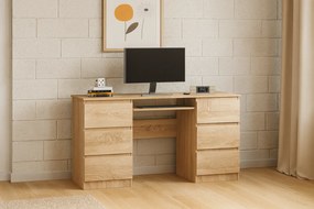 Biurko komputerowe z szufladami dąb sonoma W9-L54