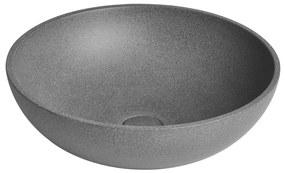 Ciemnoszara betonowa okrągła umywalka ø 44 cm Turf – Sapho