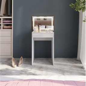 Stół toaletowy biały/biały wysoki połysk 51.4x50.1x76 sherry