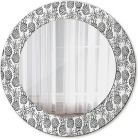 Lustro z nadrukiem okrągłe Ananasy
