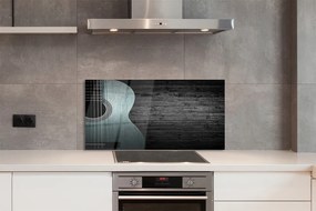 Szklany Panel Struny Gitary