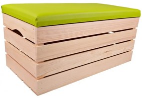 Pufa kufer skrzynia drewniana sosnowa siedzisko 80cm naturalna