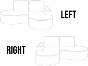 Narożnik MOLLY Lewostronny bez funkcji spania, wolnostojący tkanina CURIO 39 Zielony