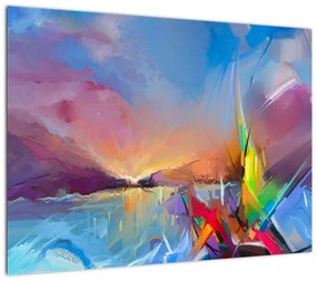 Obraz na szkle - Zachód słońca (70x50 cm)