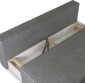 Sofa Rozkładana z Funkcją Spania RENO Dwuosobowa Szara Nowoczesna do Salonu