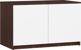 Nadstawka na szafę AKORD S90 Wenge 90 cm 2 drzwi kolor Biały mat 2 półki 90x51x55 cm