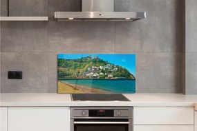 Szkło do Kuchni na Ścianę Plaża u Podnóża Szczytów