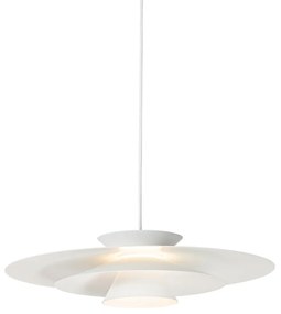 Designerska lampa wisząca biała z wbudowanym LED-em 3-stopniowo ściemnialna - PaulineDesignerski Oswietlenie wewnetrzne