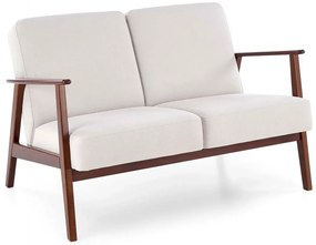 Jasnobeżowa tapicerowana sofa w stylu vintage - Conti 4X