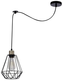 Czarna metalowa lampa wisząca 100x19 cm Primo – Candellux Lighting