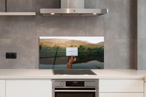 Szklany Panel Napis Panoramiczny w Dłoni