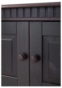Brązowa szafka pod TV z litego drewna sosnowego 45x44 cm Cubrix – Støraa