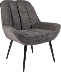 Nowoczesny fotel wypoczynkowy Farel, szara tkanina