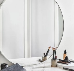 Lustro LOFT ścienne okrągłe łazienkowe do salonu sypialni loftowe Industrialne minimalistyczne : Kolor Stelaża - Biały, Rozmiar - FI60
