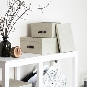 Zestaw 3 beżowych pudełek Bigso Box of Sweden Inge