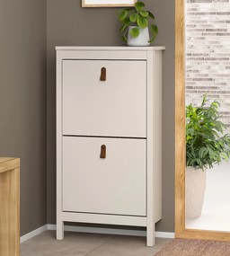 Wąska szafka na buty Madrid z 2 półkami, kaszmir mat